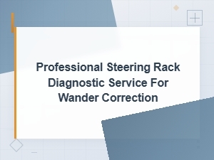 Professional Steering Rack Diagnostic Service for Wander Correction